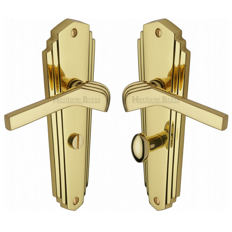 M.Marcus Waldorf Bathroom Handles - Polished Brass