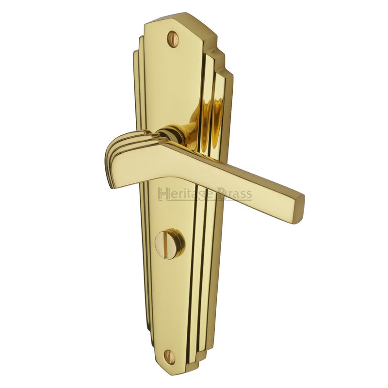M.Marcus Waldorf Bathroom Handles - Polished Brass