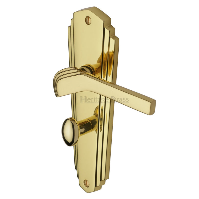 M.Marcus Waldorf Bathroom Handles - Polished Brass