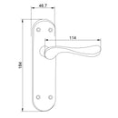 Fortessa Wave Lever Latch Handles - Satin Nickel