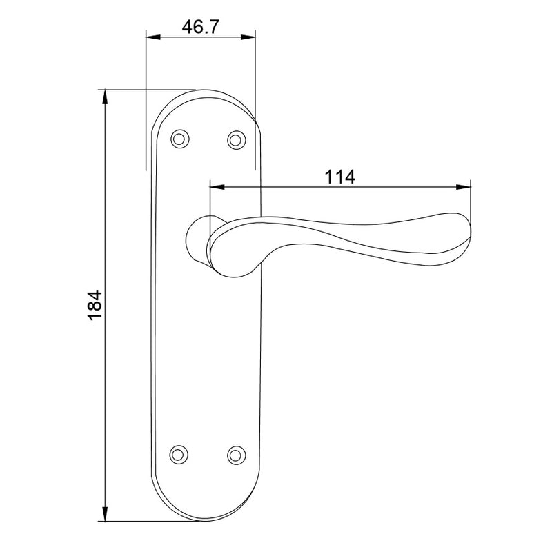 Fortessa Wave Lever Latch Handles - Satin Nickel