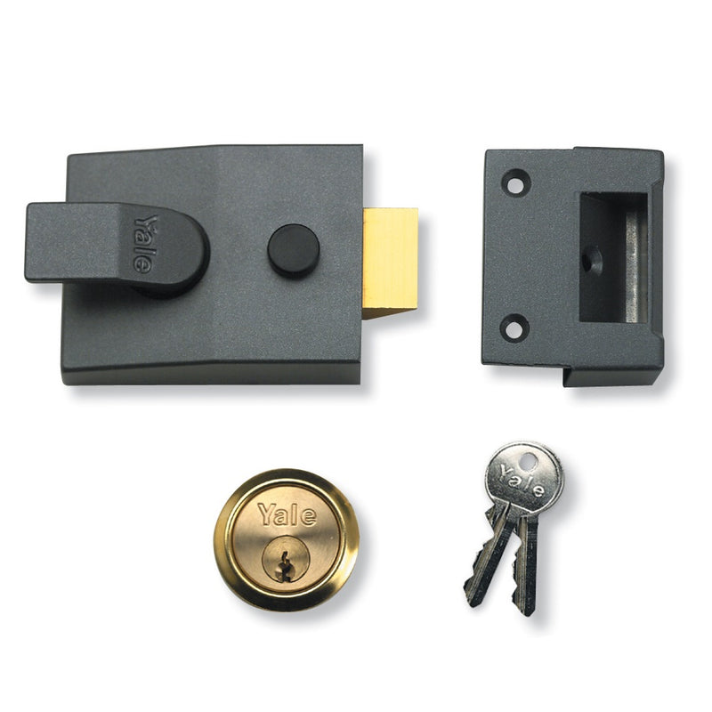 Yale 89 Deadlocking Rim Nightlatch - 60mm Backset - DMG Case with Brass Cylinder