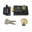 Yale 99Z Traditional Rim Nightlatch - 60mm Backset - Black Case with Brass Cylinder