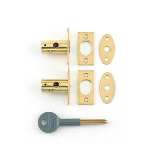 Yale 8001 Window Rack Bolt Twin Pack - Polished Brass **While stocks last**